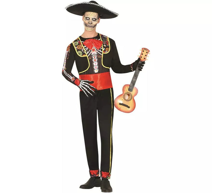 Disfraz de Mariachi Esqueleto para hombre