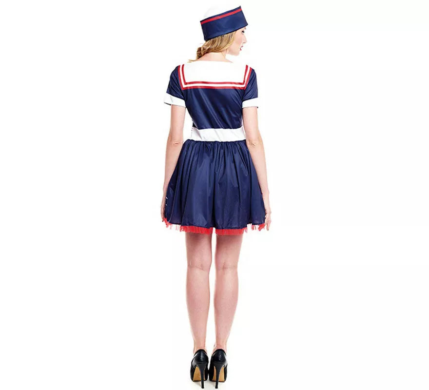 Disfraz de Marinera azul marino Pin Up para mujer