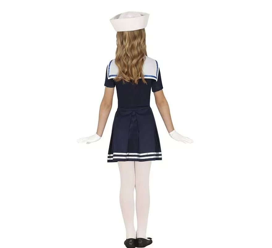 Disfraz de Marinera azul oscuro para niña