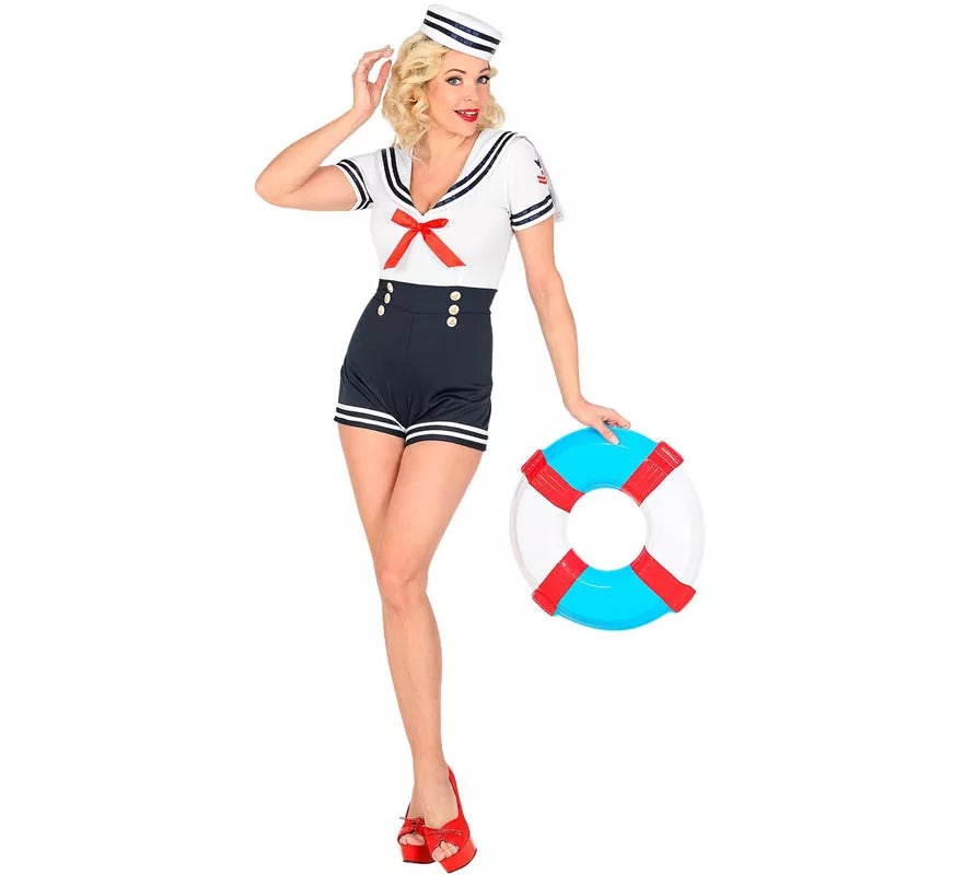 Translation missing: en.Disfraz de Marinera con Shorts Altos para mujer