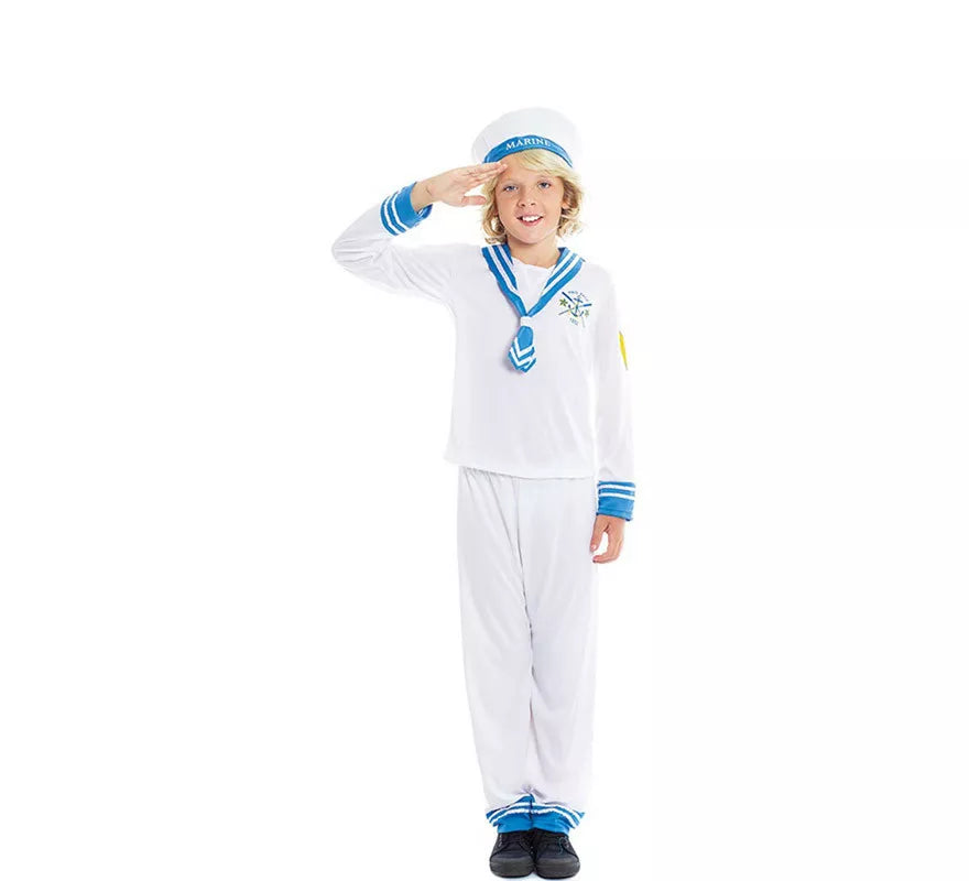Disfraz de Marinero blanco Años 60 para niño