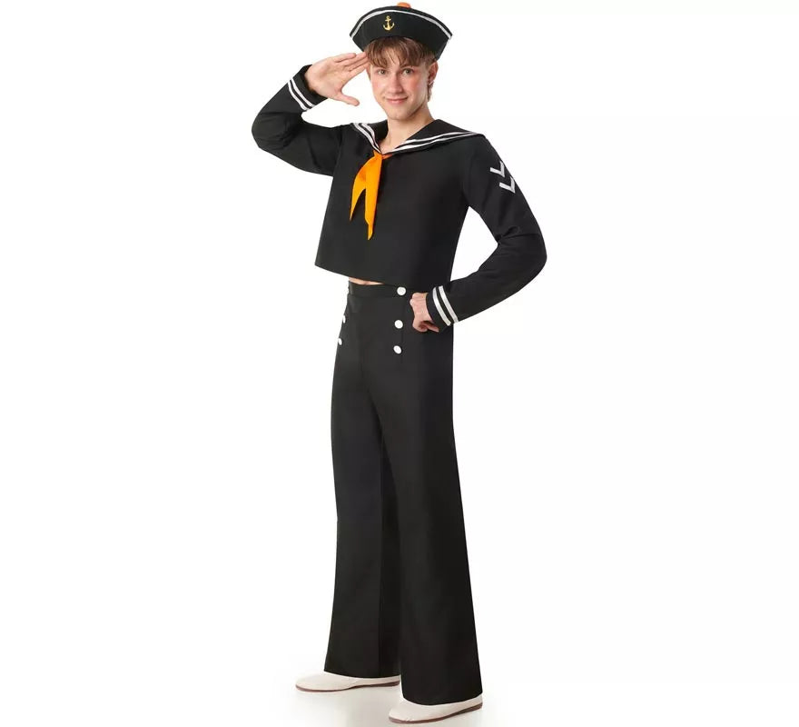 Translation missing: en.Disfraz de Marinero negro con Pantalón para hombre