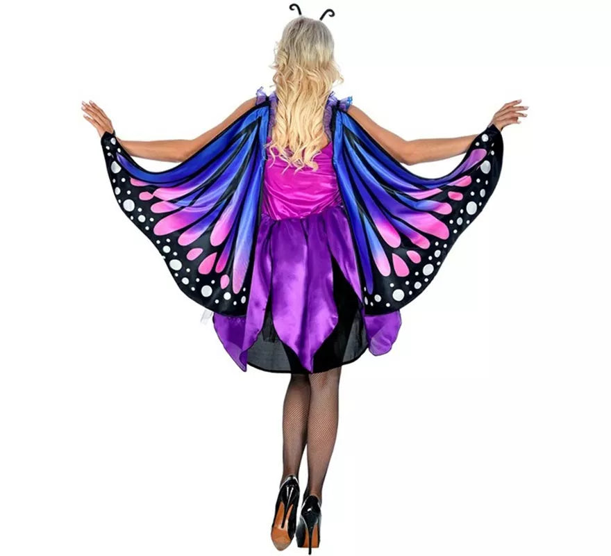 Translation missing: en.Disfraz de Mariposa azul con Alas para mujer