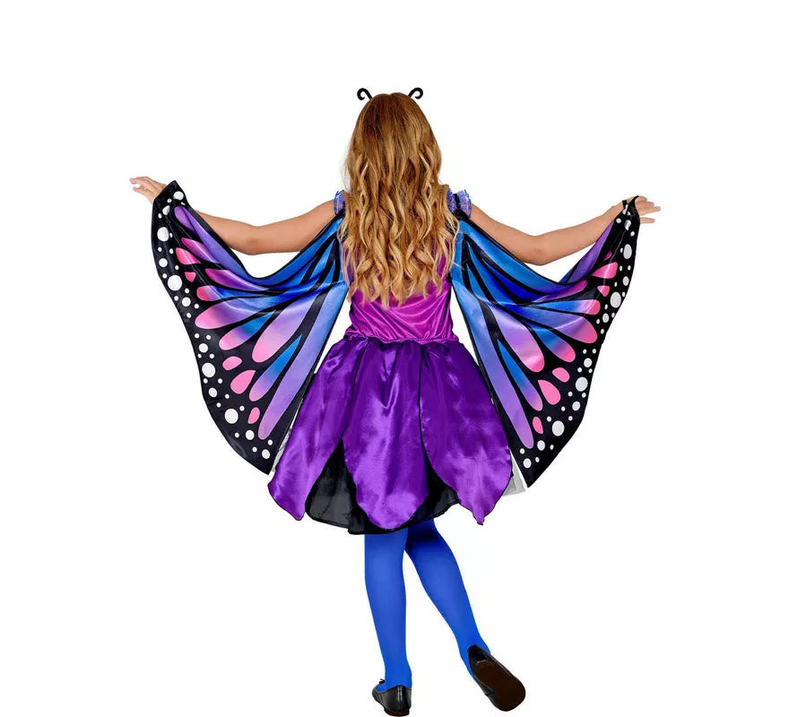 Disfraz de Mariposa Azul con Alas para niña