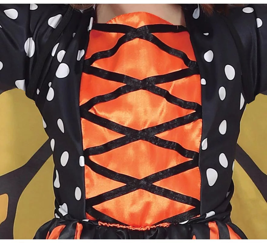 Disfraz de Mariposa Naranja con detalles para niña