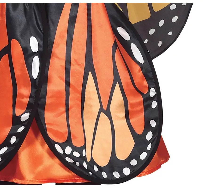 Disfraz de Mariposa Naranja con detalles para niña