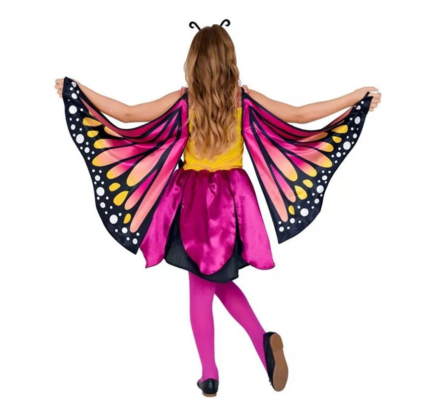 Disfraz de Mariposa rosa con Alas para niña