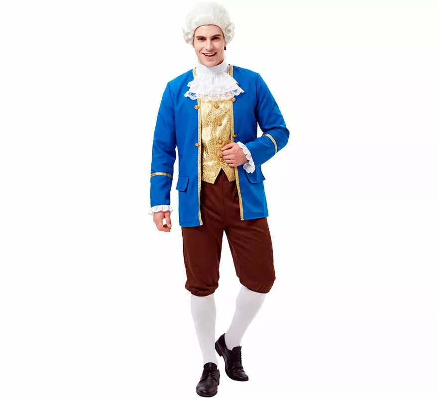 Translation missing: en.Disfraz de Marqués de Época azul para hombre