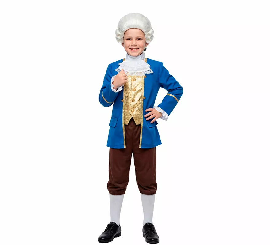 Translation missing: en.Disfraz de Marqués de Época azul para niño