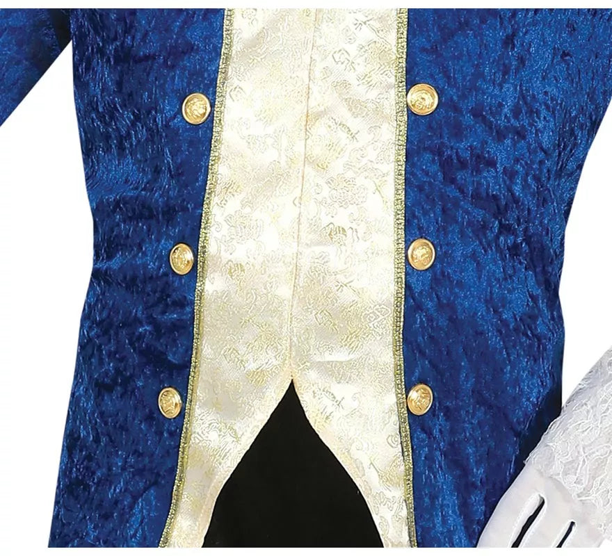 Disfraz de Marqués Distinguido Azul para hombre