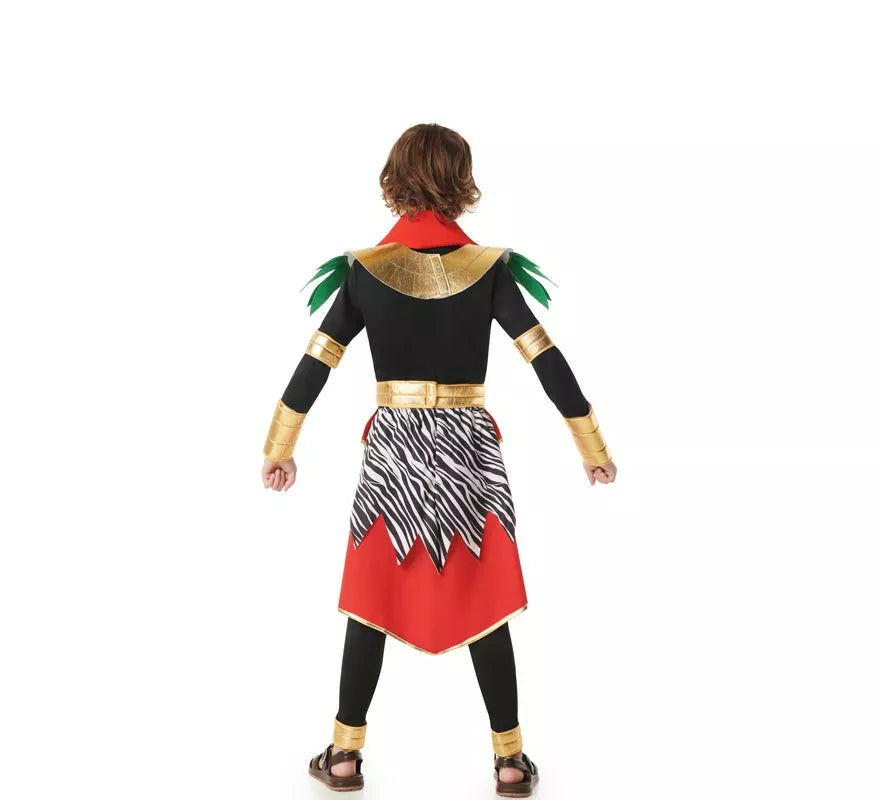 Disfraz de Masai Africano rojo elegante para niños