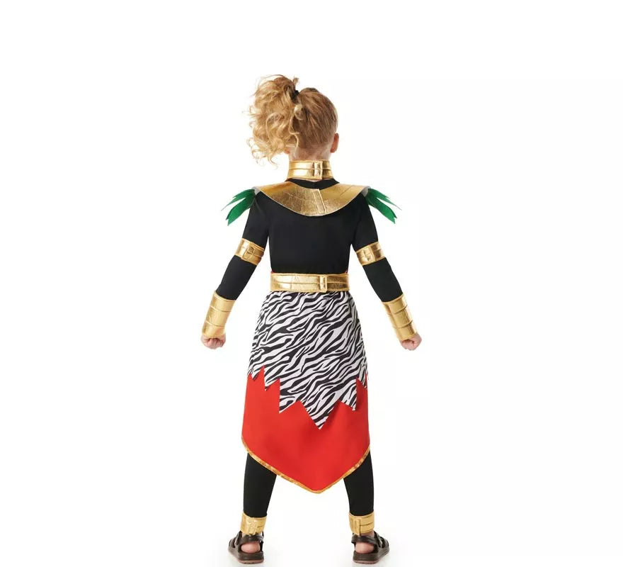 Disfraz de Masai Africano rojo elegante para niños