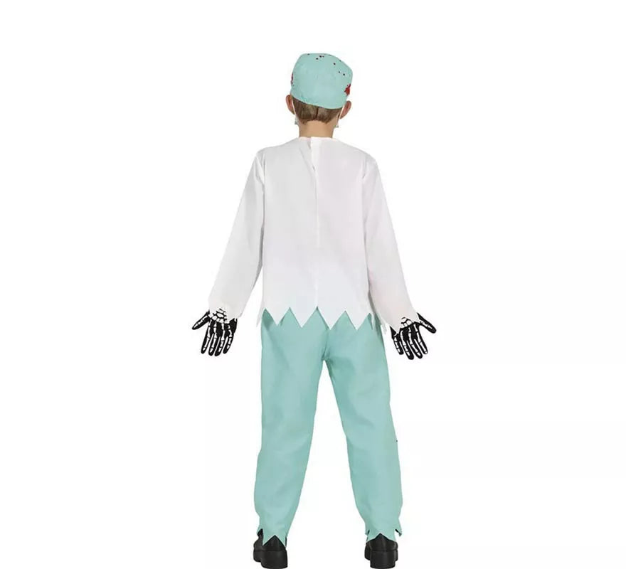 Disfraz de Médico Esqueleto Zombie para niños