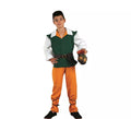 Disfraz de Medieval verde y naranja para niño