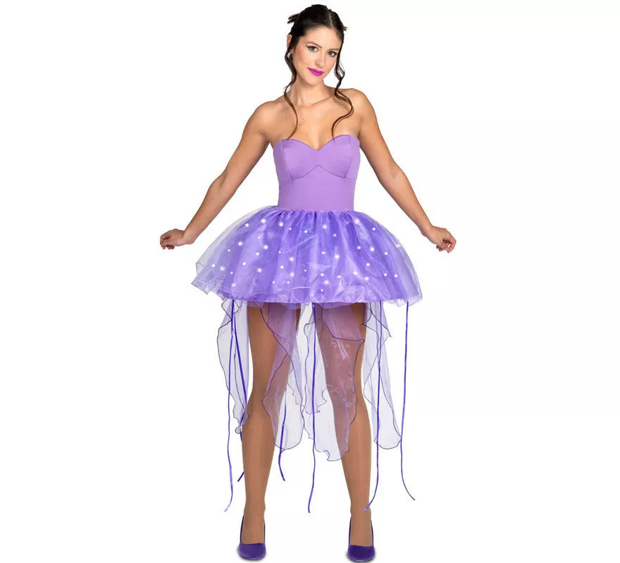 Translation missing: en.Disfraz de Medusa Morada con tentáculos para mujer