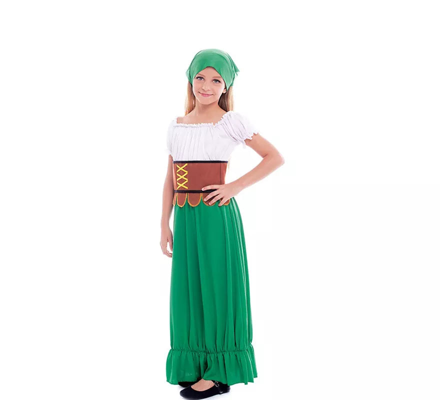 Disfraz de Mesonera Medieval Clásica para niña