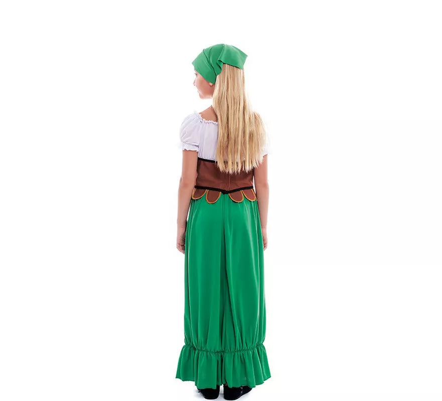 Disfraz de Mesonera Medieval Clásica para niña