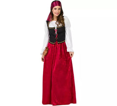 Garnet Medieval Innkeeper Costume for Women