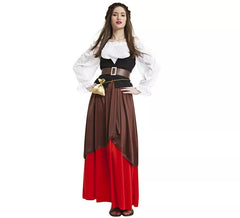 Medieval innkeeper costume for women