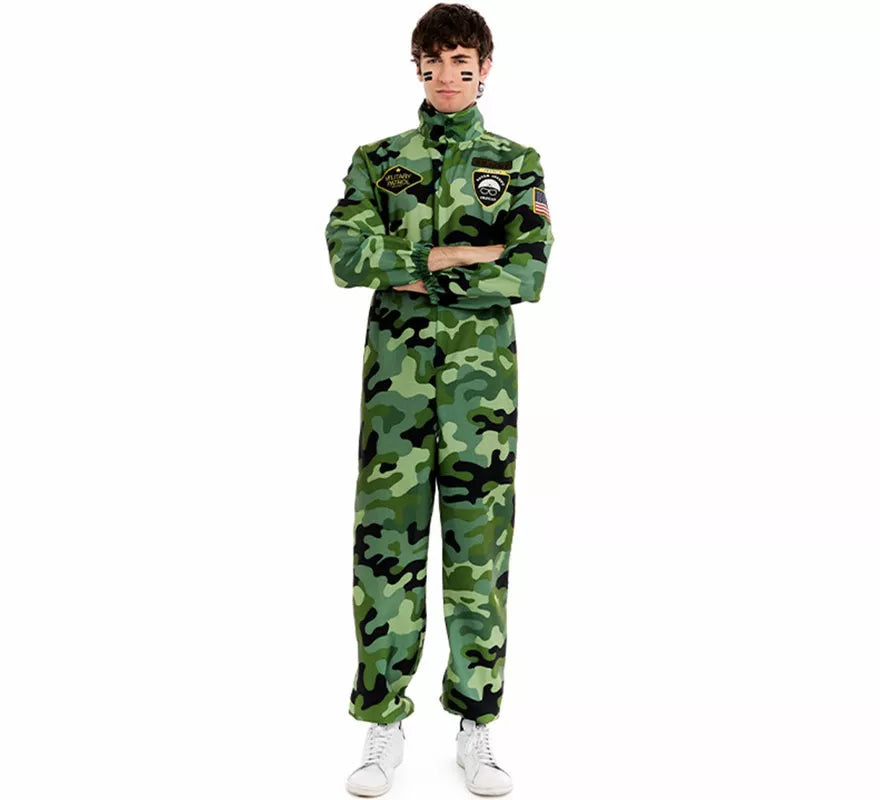 Disfraz de Militar Camuflaje para hombre