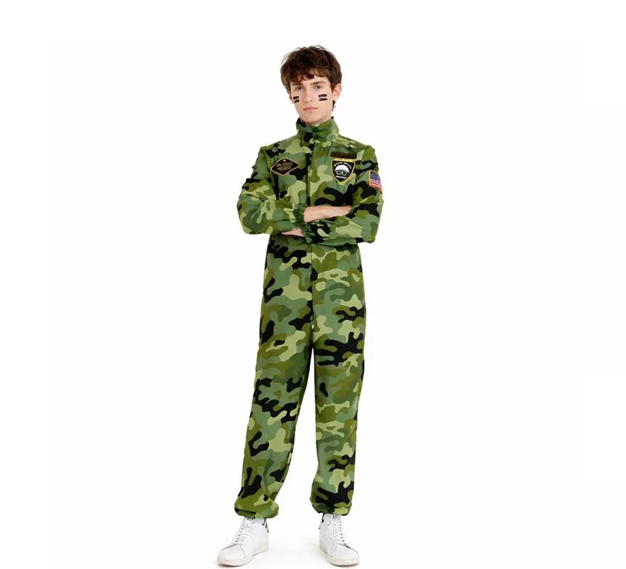 Disfraz de Militar Camuflaje para hombre