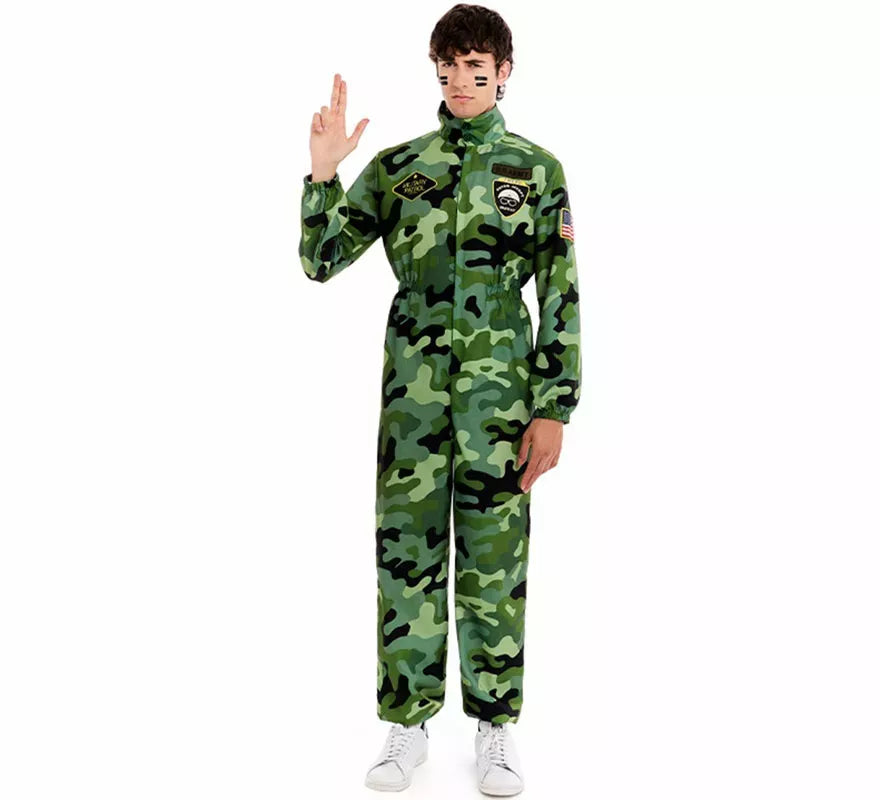 Disfraz de Militar Camuflaje para hombre