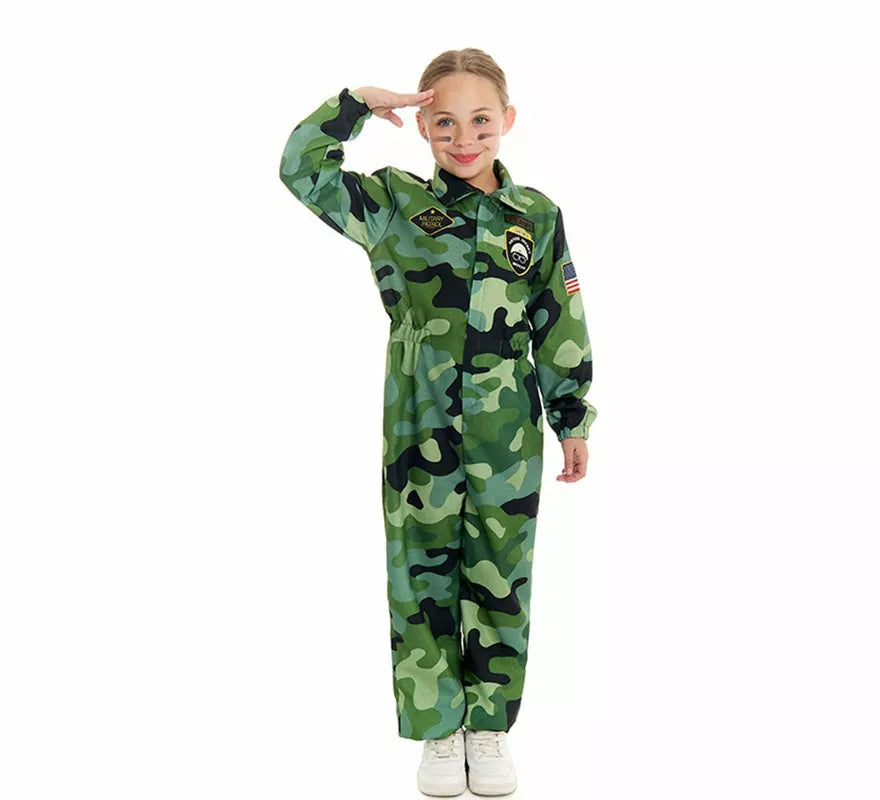 Disfraz de Militar Camuflaje para niño