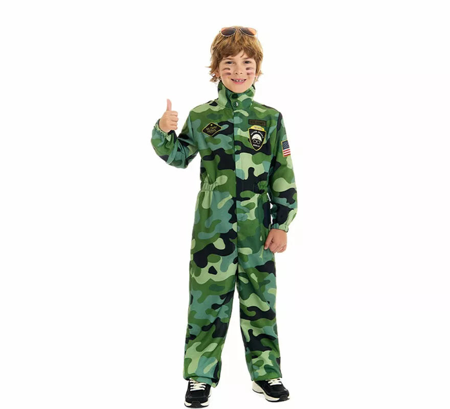 Disfraz de Militar Camuflaje para niño