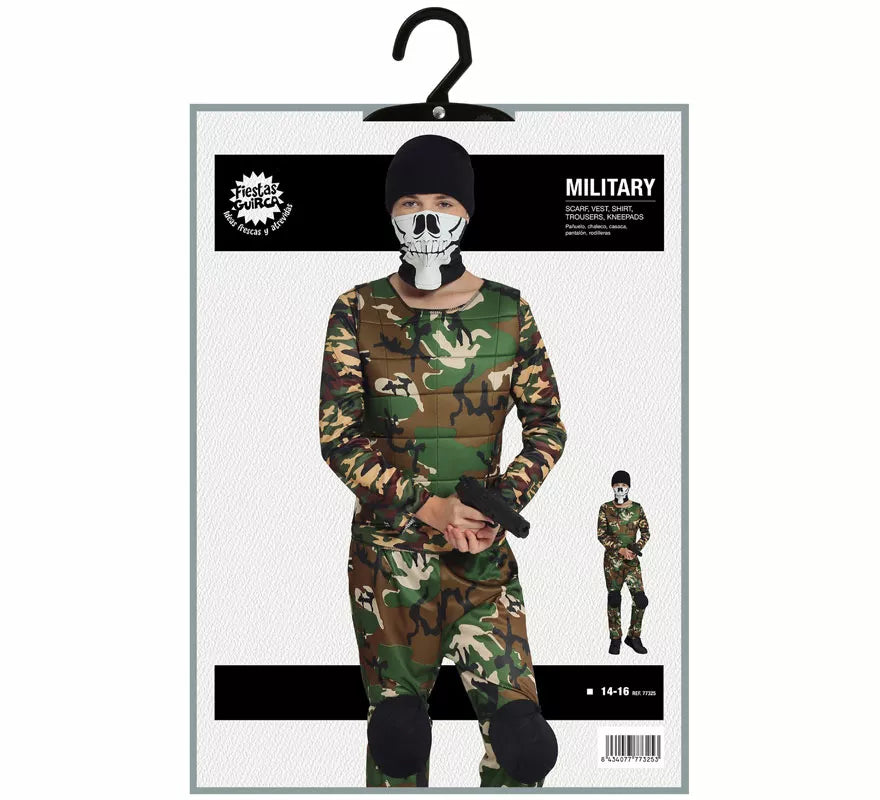 Translation missing: en.Disfraz de Militar de Camuflaje para adolescente