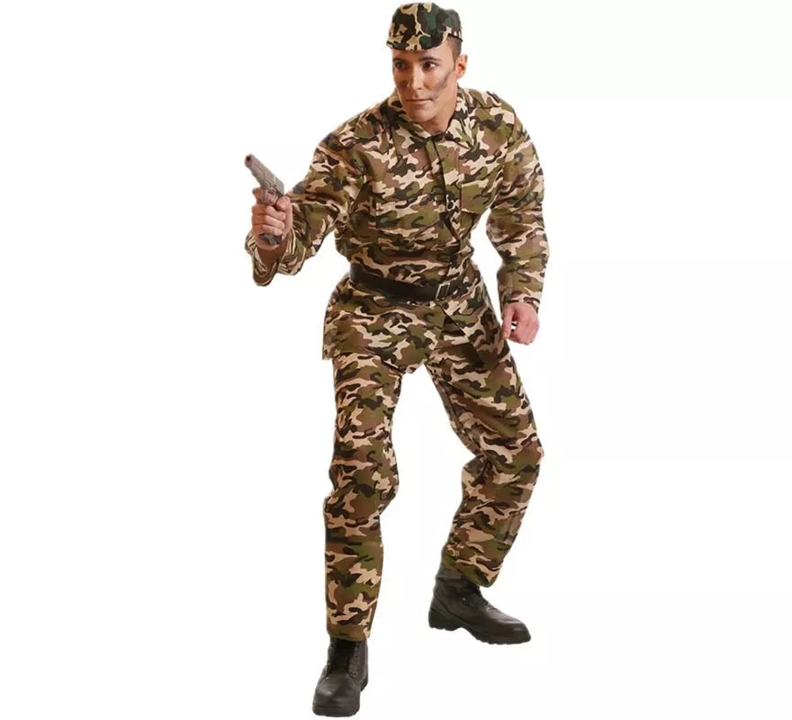 Translation missing: en.Disfraz de Militar de camuflaje para hombre