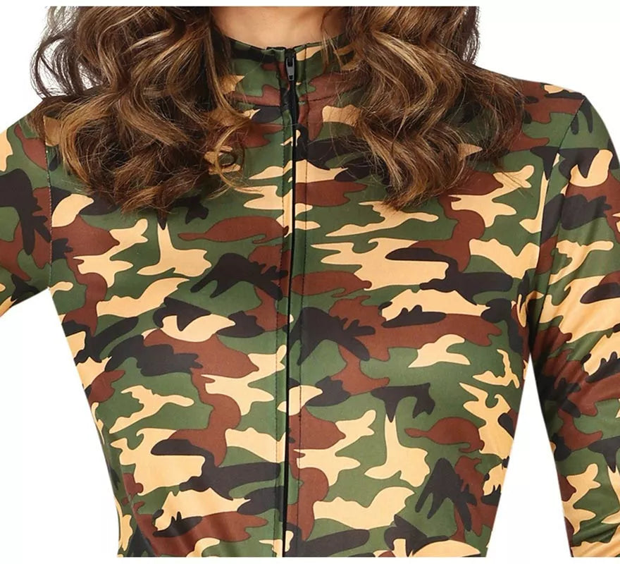 Disfraz de Militar Soldado de camuflaje para mujer