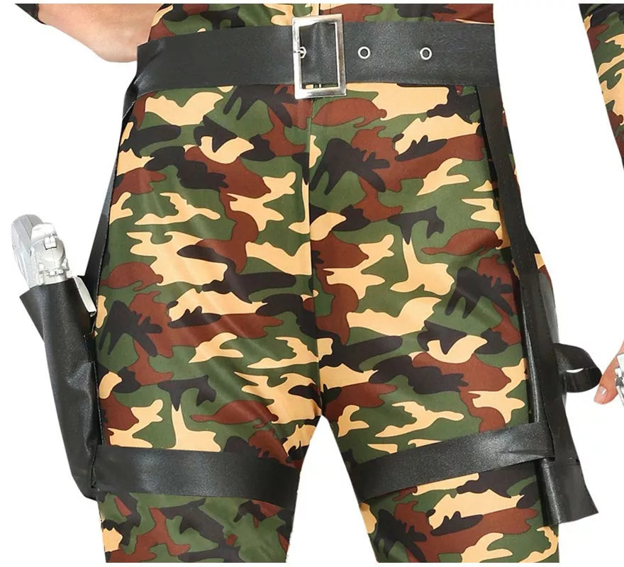 Disfraz de Militar Soldado de camuflaje para mujer