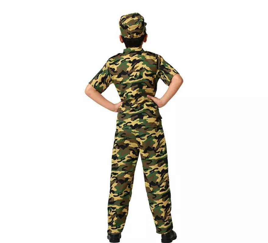 Disfraz de Militar traje camuflado para niño