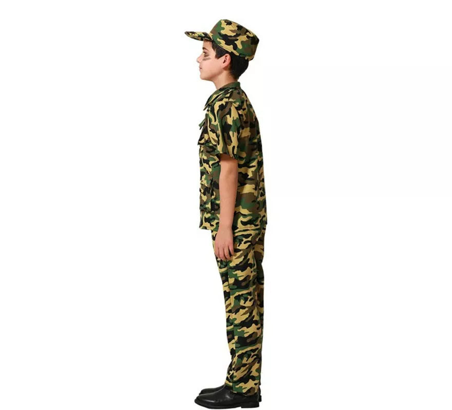 Disfraz de Militar traje camuflado para niño