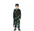 Disfraz de Militar verde Camuflado con Gorra para niños