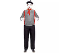 Disfraz de Mimo a rayas para hombre