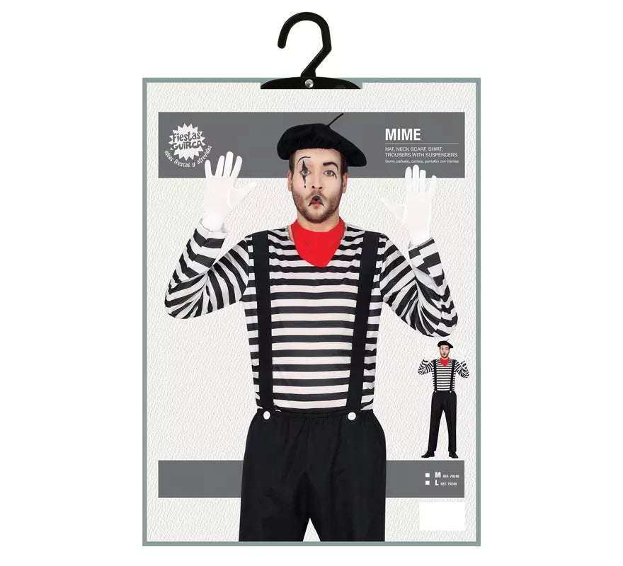 Disfraz de Mimo Parisino para hombre