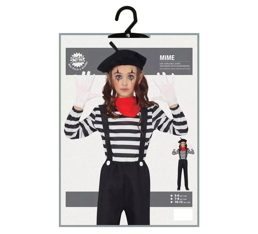 Disfraz de Mimo Parisino para niños