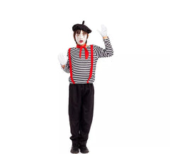 Little Striped Mime Costume for Boys