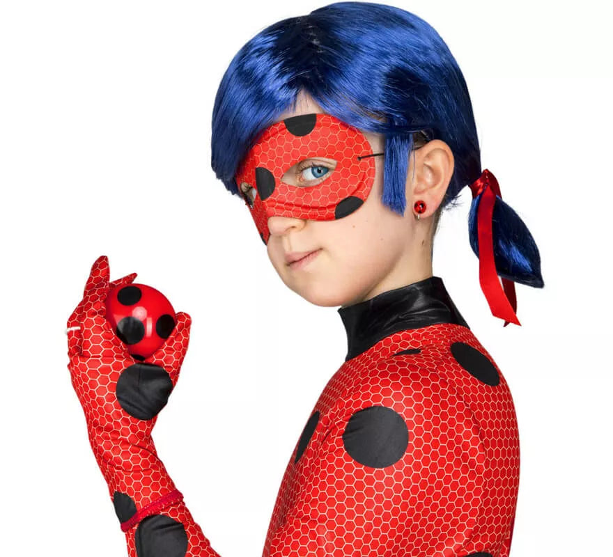 Translation missing: en.Disfraz de Miraculous Ladybug con peluca para niña