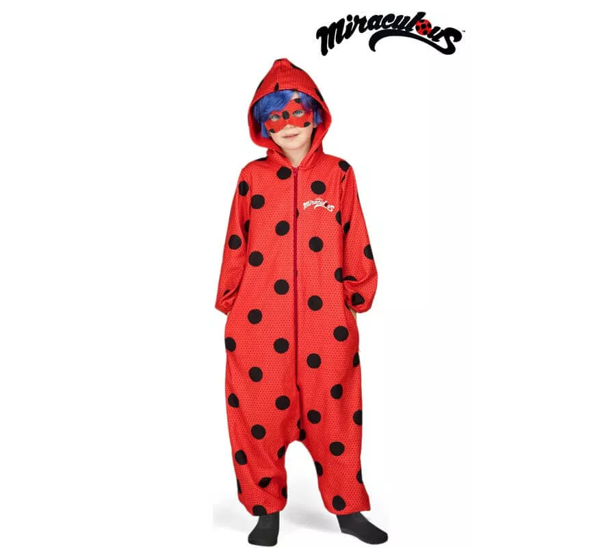 Translation missing: en.Disfraz de Miraculous Ladybug Pijama con peluca para niña