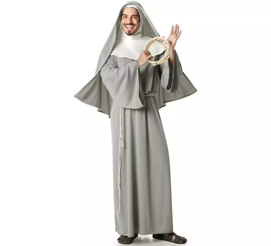 Disfraz de Monja gris para hombre
