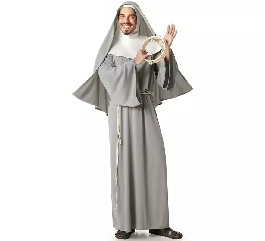 Disfraz de Monja gris para hombre