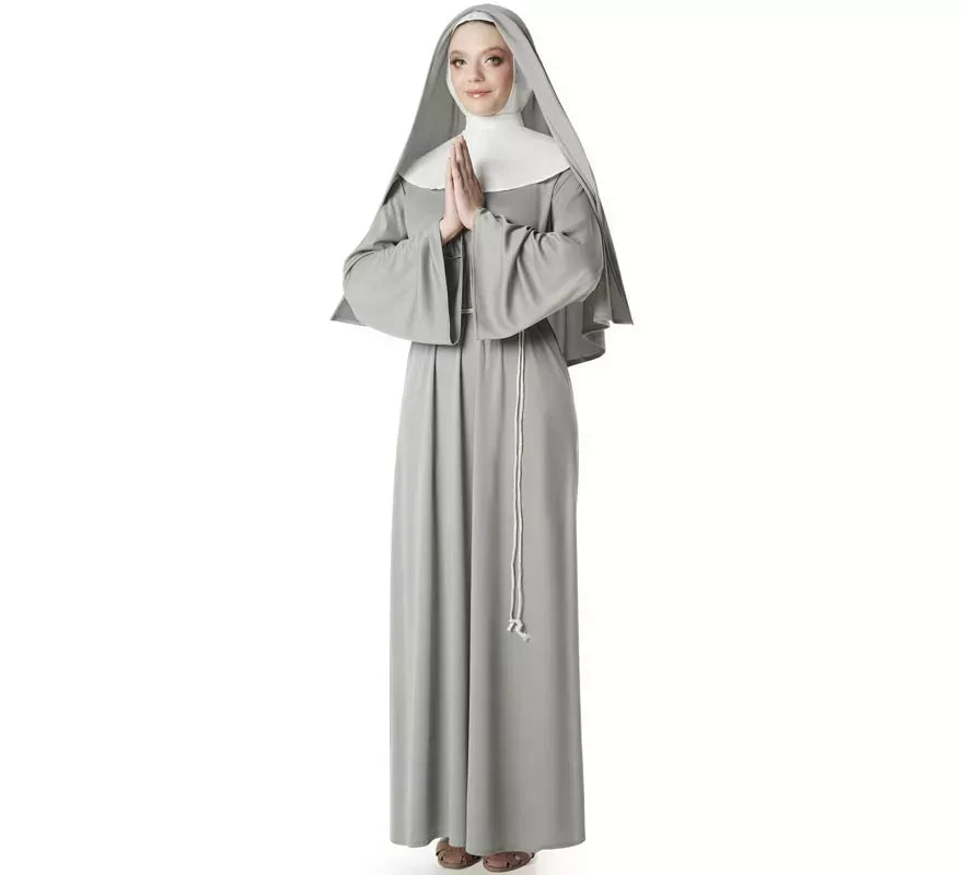 Disfraz de Monja gris para mujer