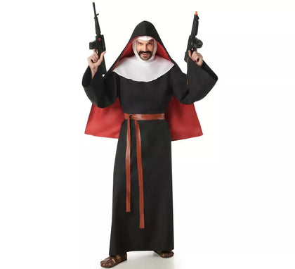 Disfraz de Monja negro para hombre