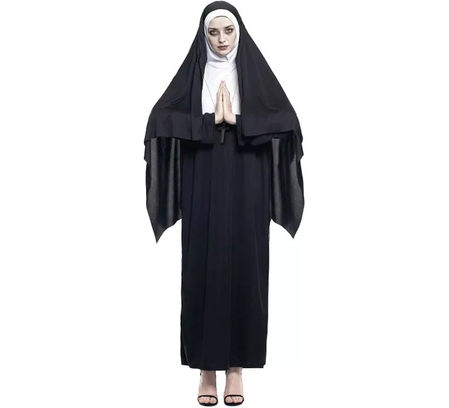Disfraz de Monja Negro para mujer