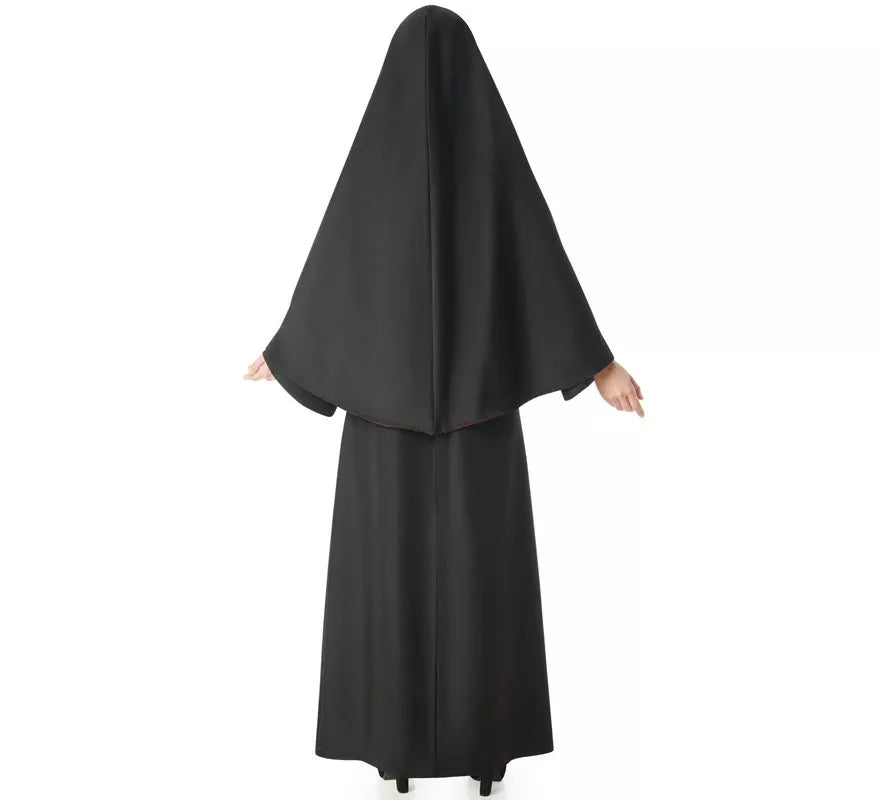 Disfraz de Monja negro para mujer