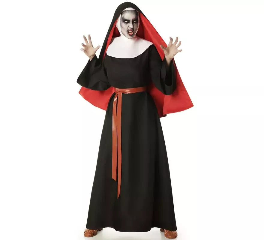 Disfraz de Monja negro para mujer