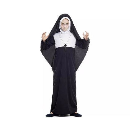 Disfraz de Monja Negro para niña