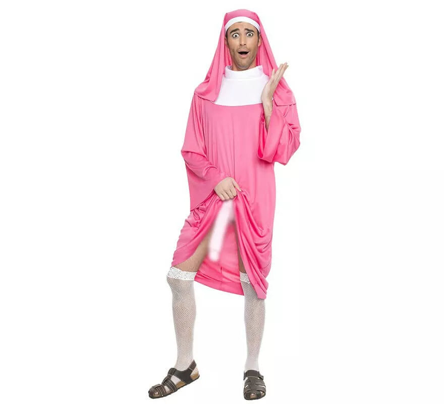 Disfraz de Monja Rosa para hombre